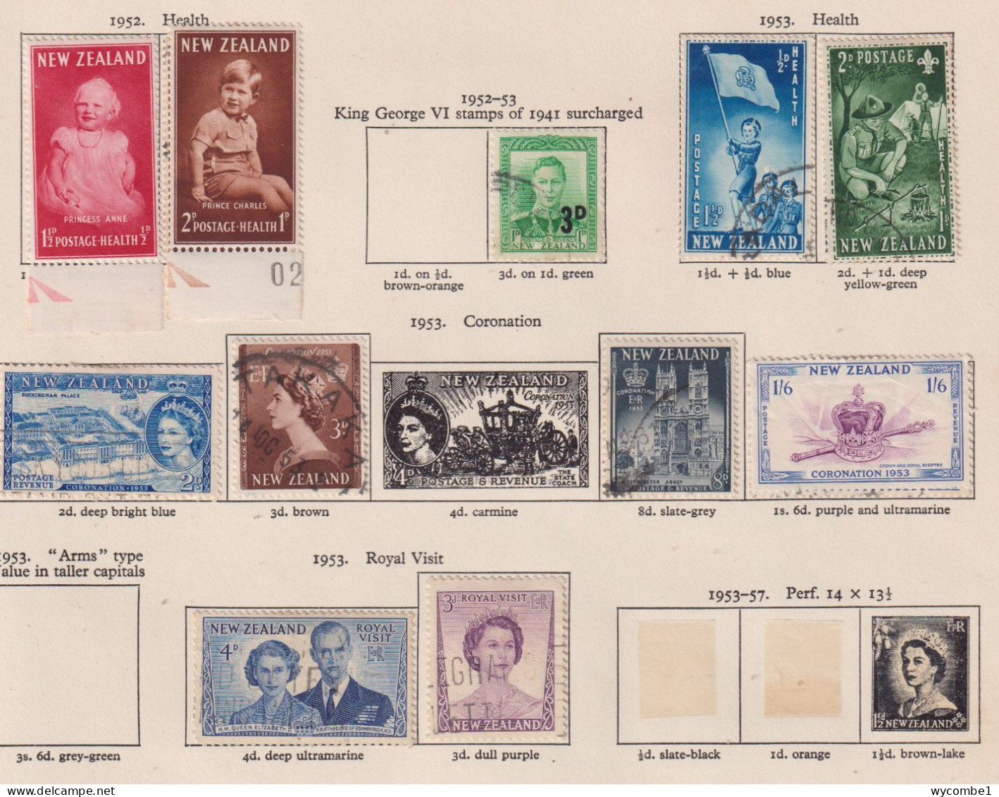 NEW ZEALAND- 1952-68 Various Issues As Scans - Used Stamps