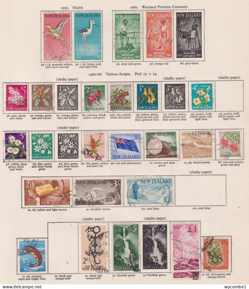 NEW ZEALAND- 1952-68 Various Issues As Scans - Usados