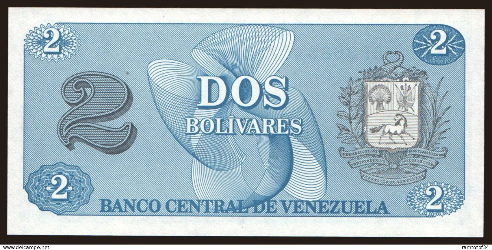 VENEZUELA - 2 BOLIVAR 5 OCTOBRE 1989 - Venezuela