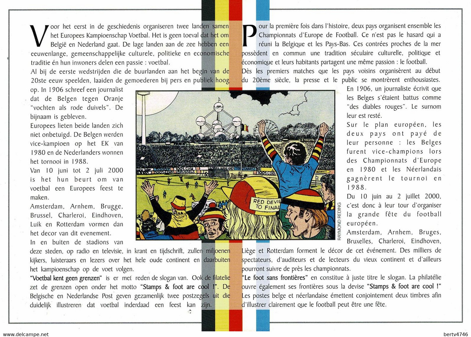 Belg. 2000 - 2892HK 2892 België/Nederland - Belgique/Pays-Bas   (2 Scans) - Cartes Souvenir – Emissions Communes [HK]