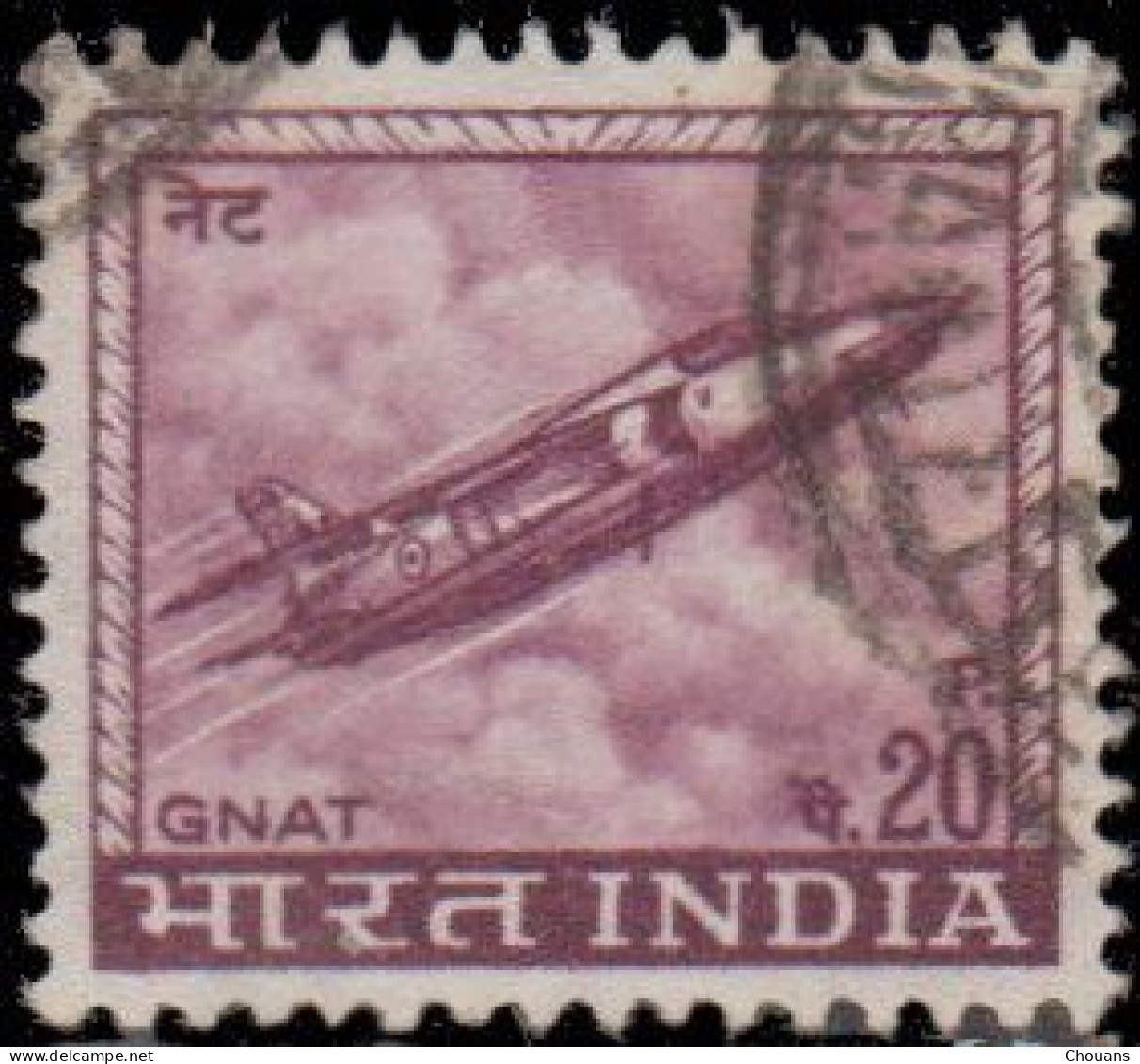 Inde 1967. ~ YT 226 (par 7) - Chasseur Folland "Gnat" - Gebraucht