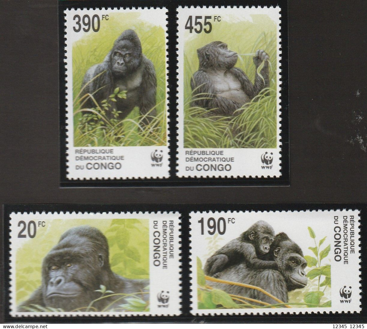 Congo 2002, Postfris MNH, WWF, Eastern Lowland Gorilla - Mint/hinged