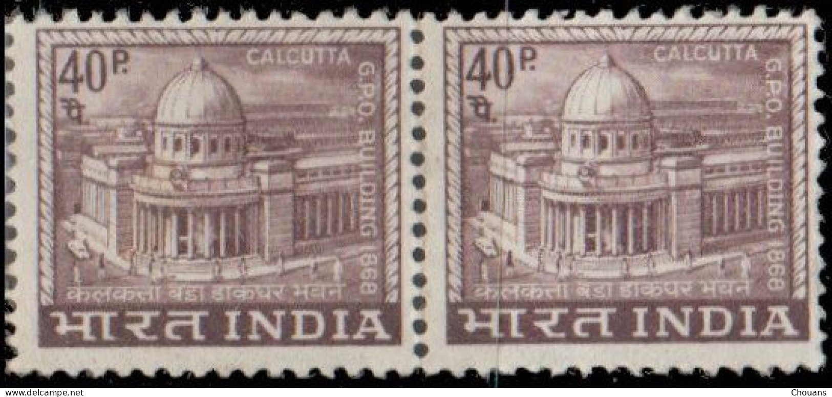 Inde 1967. ~ YT 227A Paire (par 2)- Postes De Calcutta - Usati