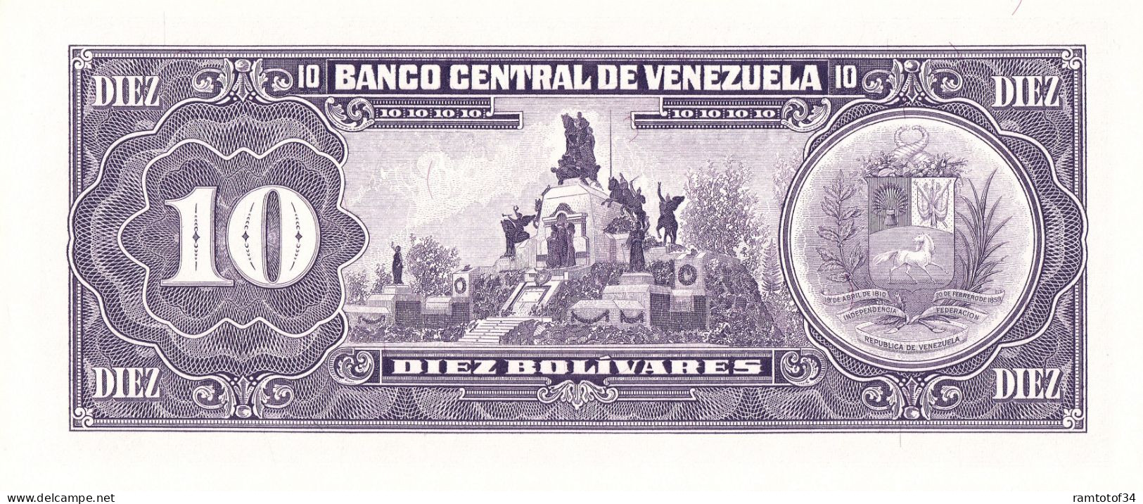 VENEZUELA - 10 Bolivares 8 Décembre 1992 UNC - Venezuela