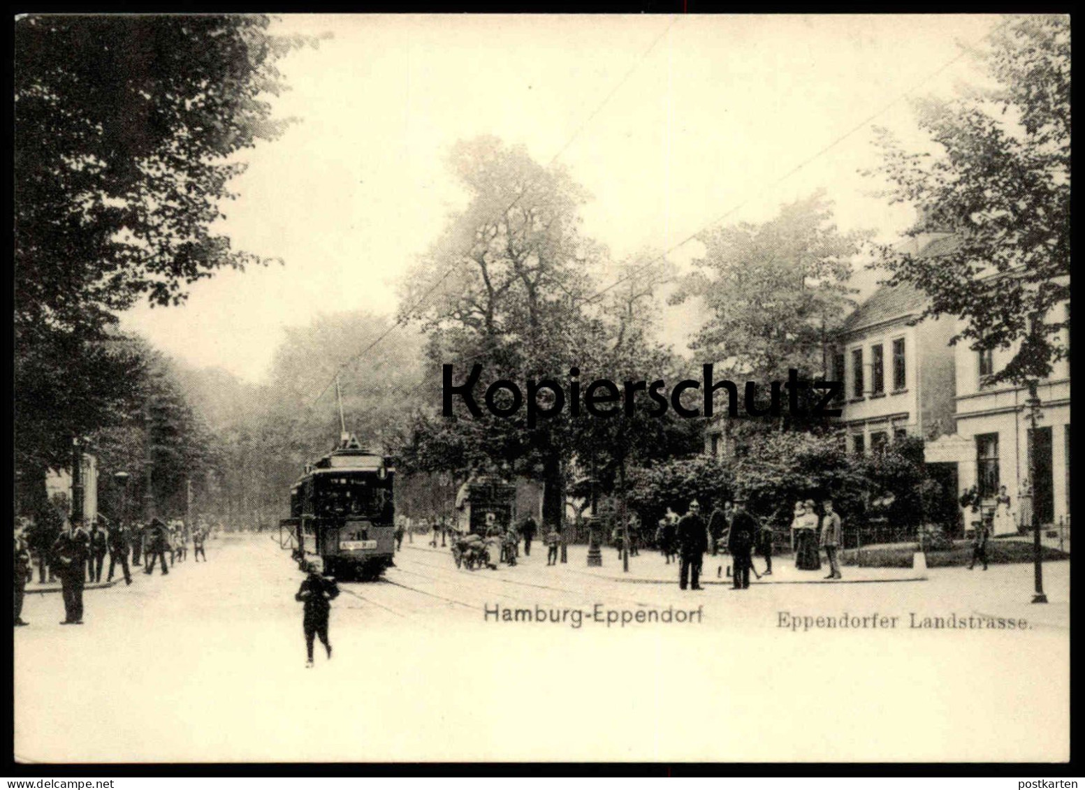 ÄLTERE REPRO POSTKARTE HAMBURG EPPENDORF EPPENDORFER LANDSTRASSE STRASSENBAHN Tram Tramway Ansichtskarte AK Cpa Postcard - Eppendorf