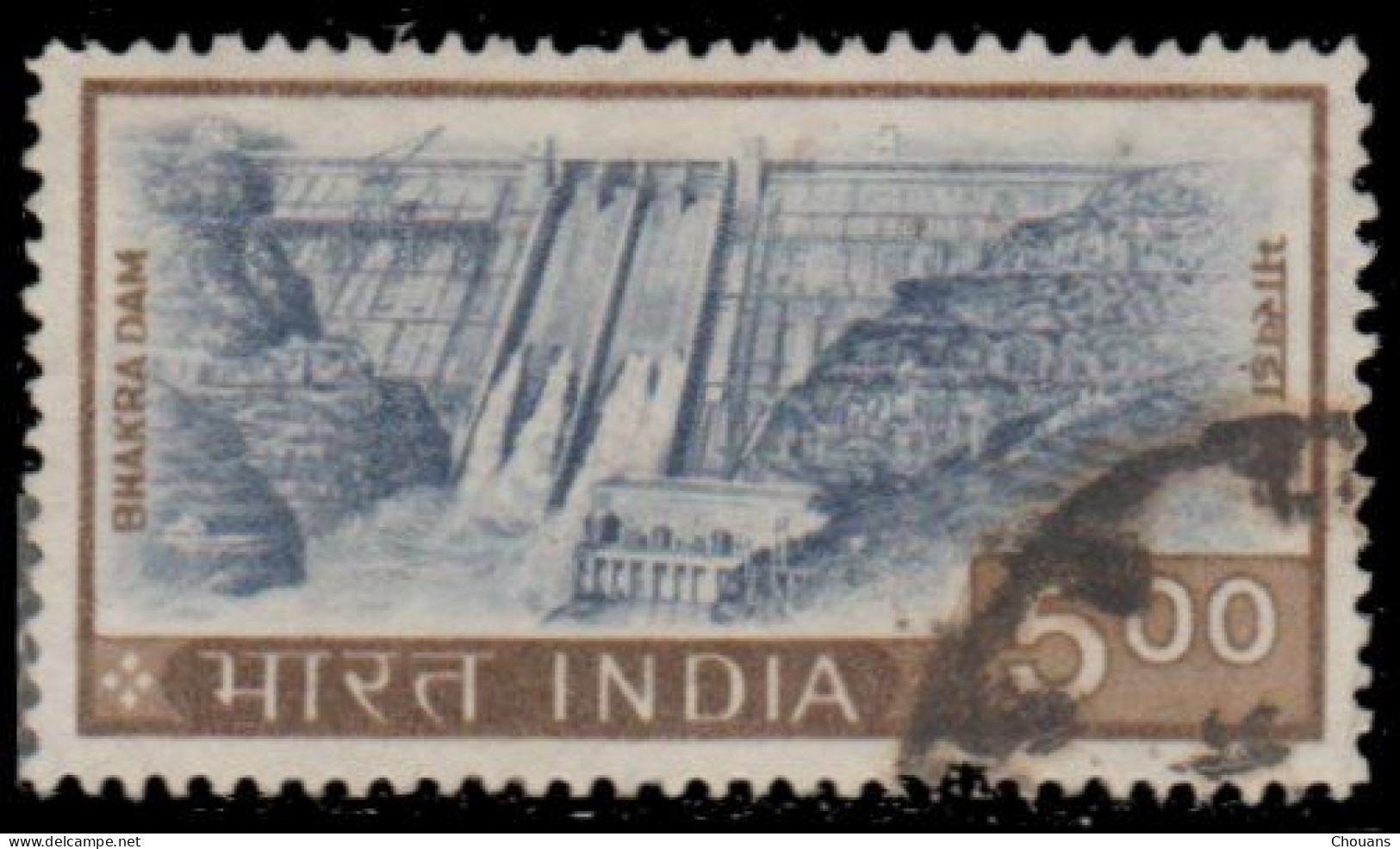 Inde 1967. ~ YT 232 (par 2) - Barrage De Bakhra (Punjab) - Usados