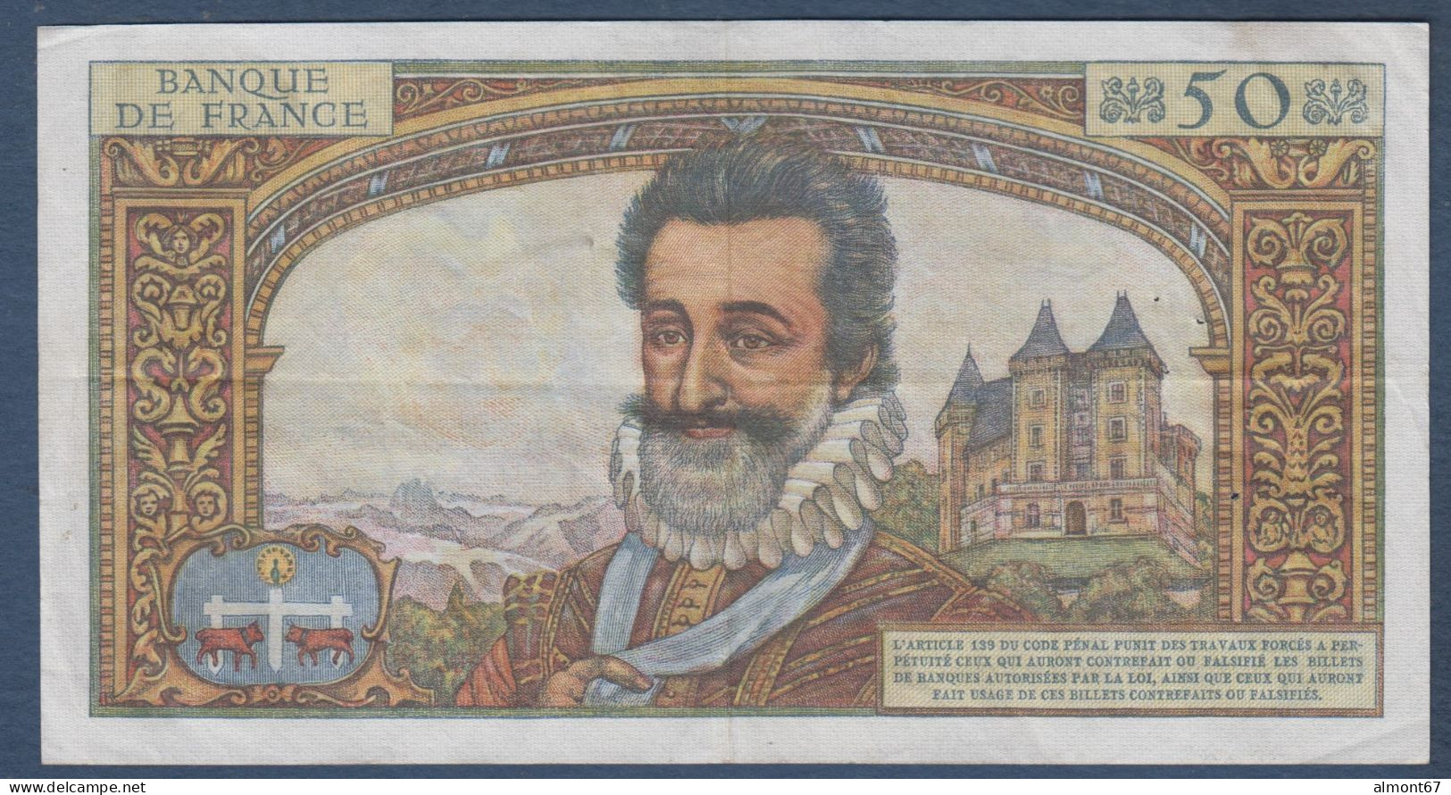 50 NF  Henri IV  Du  6 - 7 - 1961 - 50 NF 1959-1961 ''Henri IV''