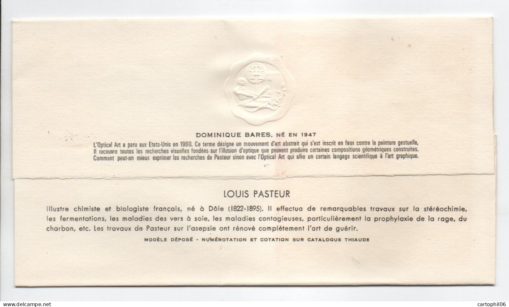 - FDC LOUIS PASTEUR (1822-1895) - DOLE 6.10.1973 - Catalogue THIAUDE - - Louis Pasteur