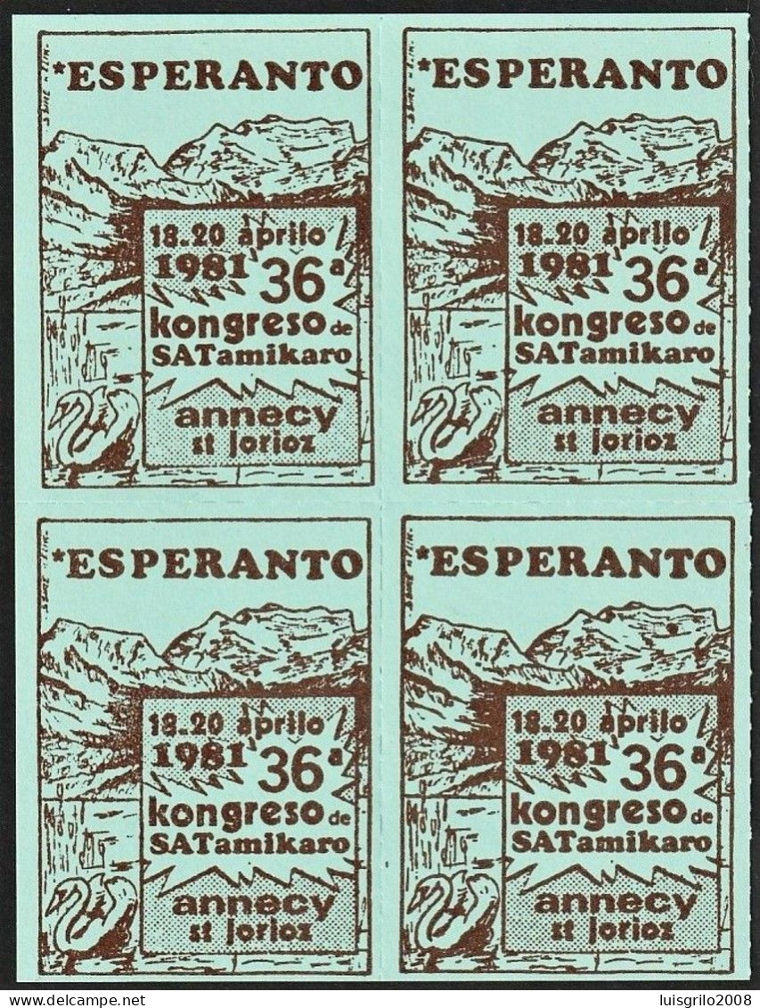 Esperanto, 1981 - 36º Kongreso De Satamikaro, Annecy St. Jorioz, France -|- MNG - Esperánto