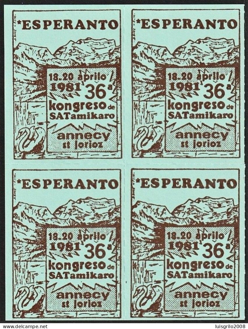 Esperanto, 1981 - 36º Kongreso De Satamikaro, Annecy St. Jorioz, France -|- MNG - Esperanto