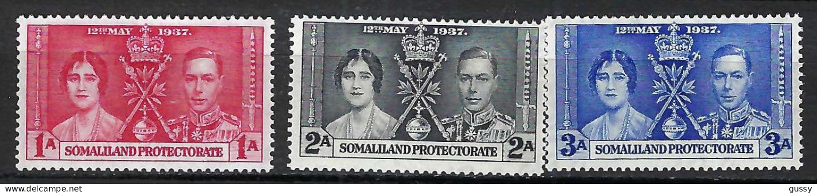 SOMALILAND Ca.1937: Série De 3 Neufs** - Somaliland (Protectoraat ...-1959)