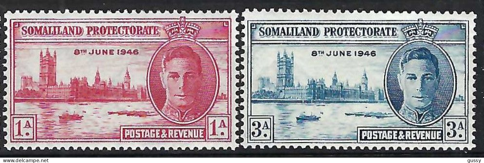 SOMALILAND Ca.1946: Série De 2 Neufs** - Somaliland (Protectorat ...-1959)