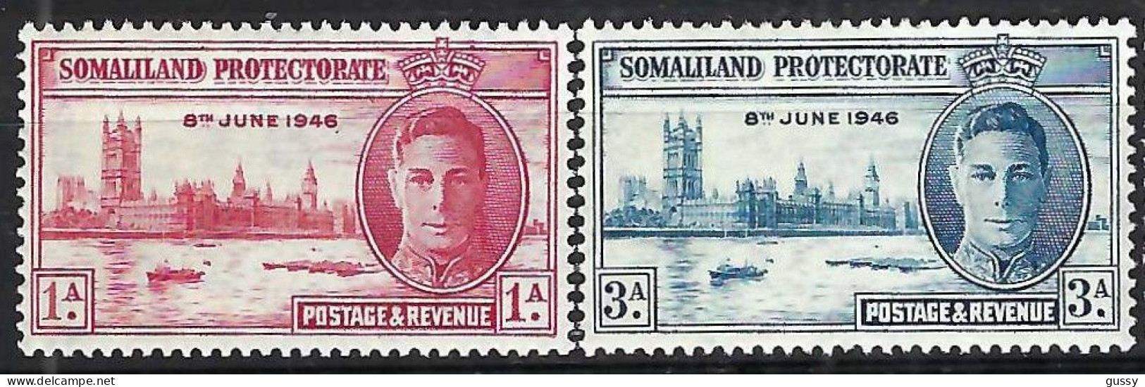 SOMALILAND Ca.1946: Série De 2 Neufs* - Somaliland (Protectorate ...-1959)