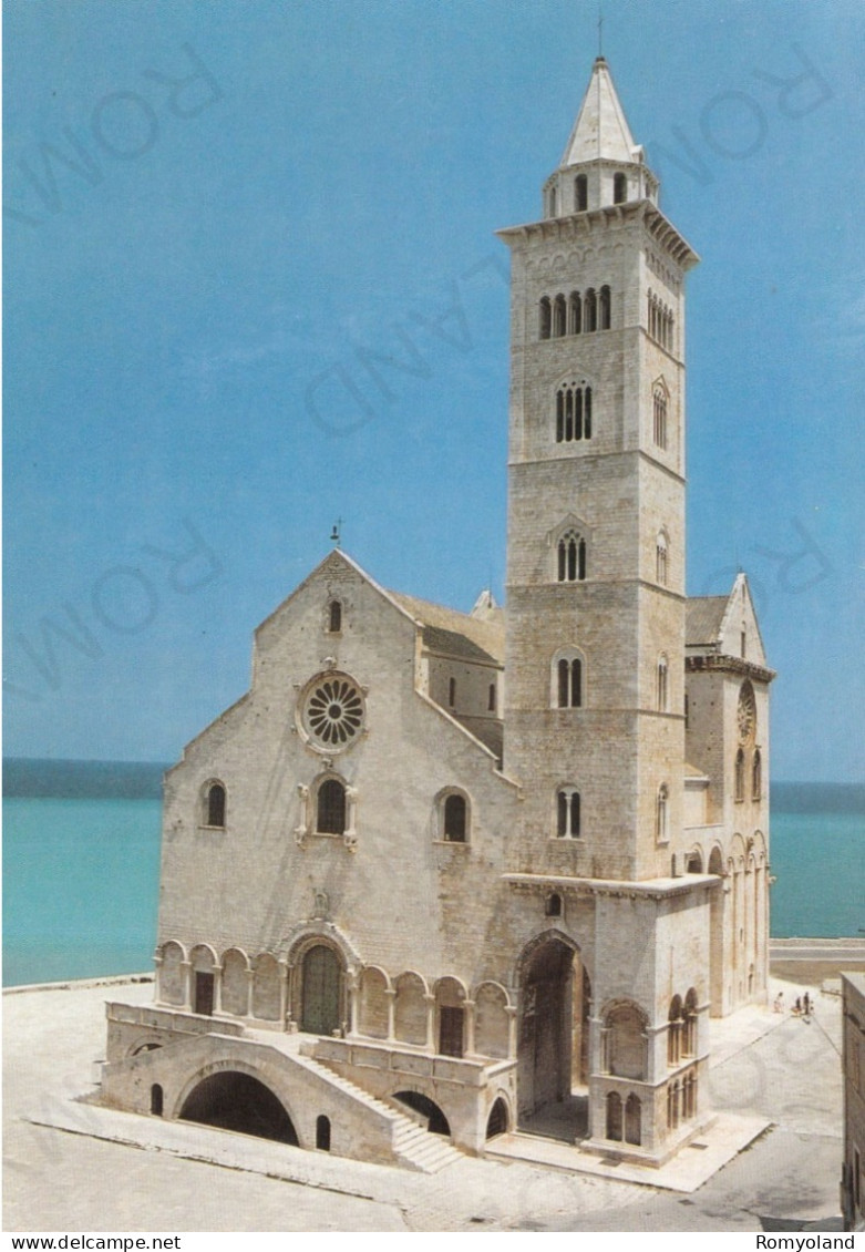 CARTOLINA  TRANI,PUGLIA-LA CATTEDRALE-MEMORIA,CULTURA,RELIGIONE,IMPERO ROMANO,CRISTIANESIMO,BELLA ITALIA,NON VIAGGIATA - Trani