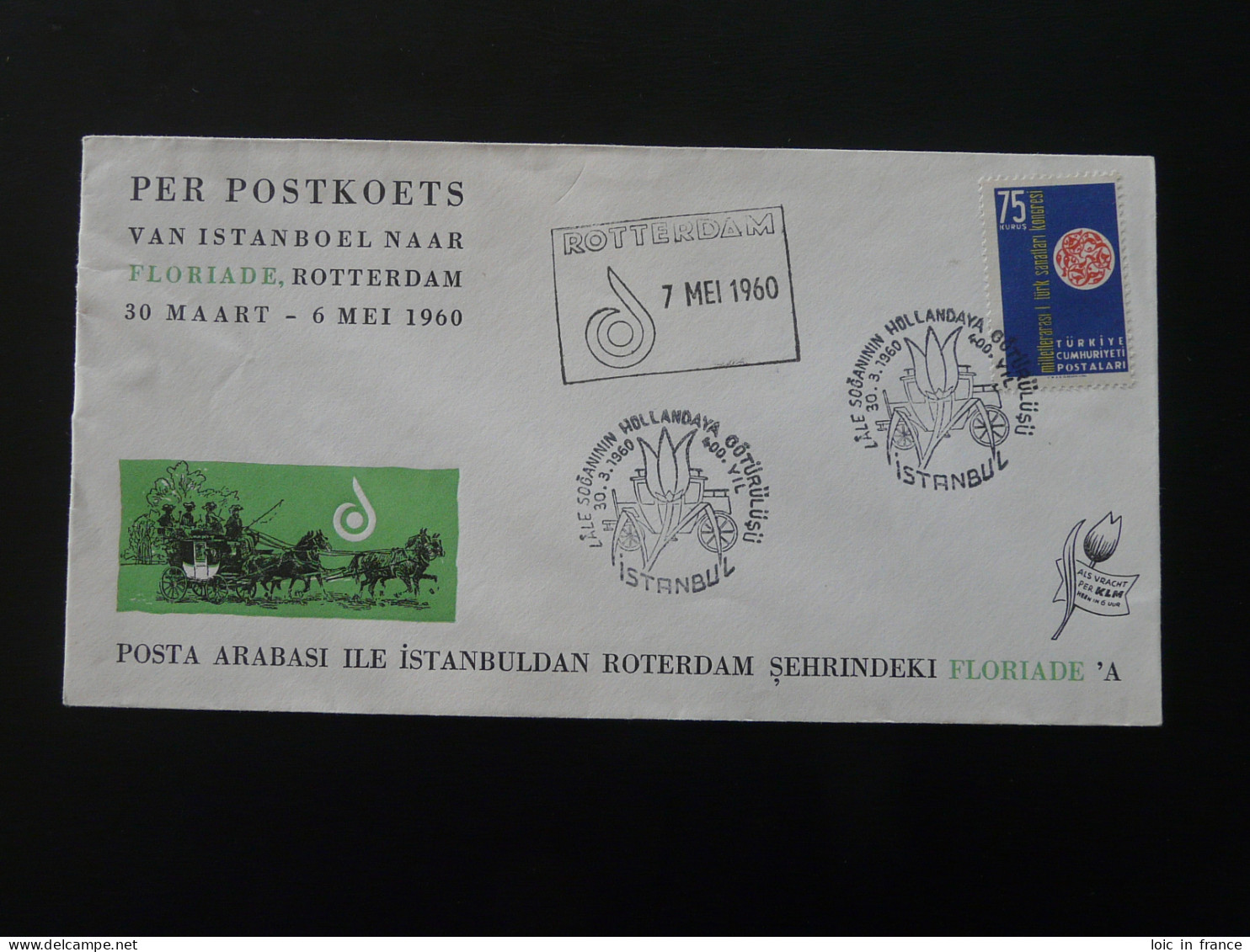 Lettre Cover Expo Floriade Rotterdam Istanbul Turquie Turkey 1960 (ex 2) - Lettres & Documents