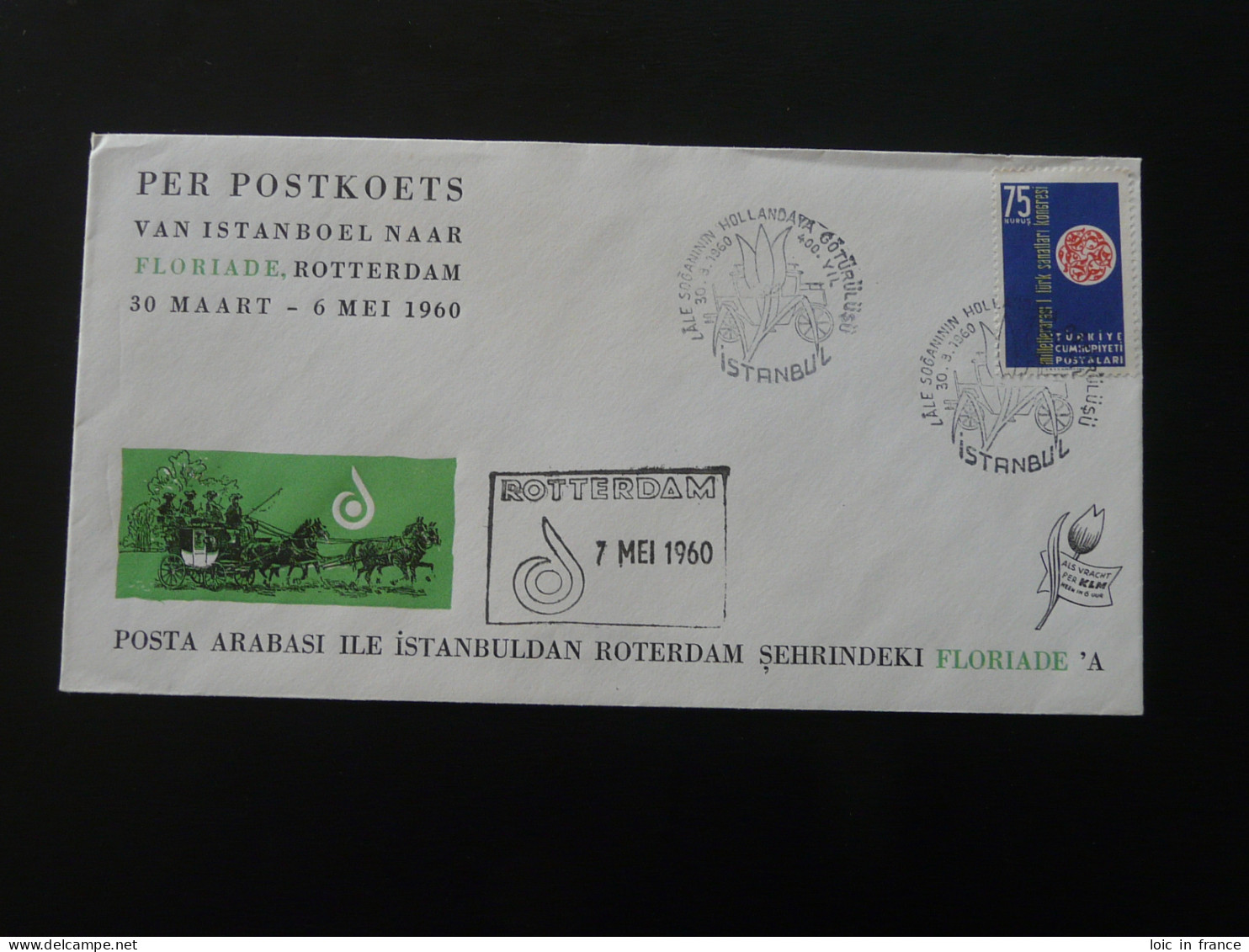 Lettre Cover Expo Floriade Rotterdam Istanbul Turquie Turkey 1960 (ex 3) - Lettres & Documents