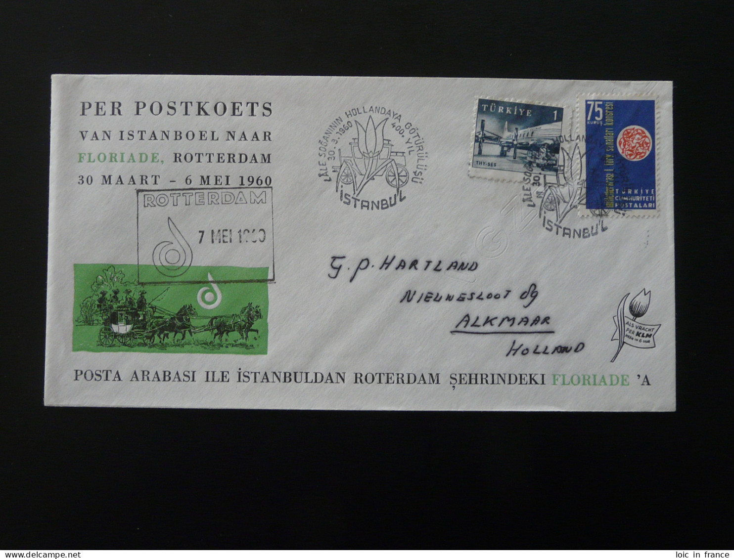 Lettre Cover Expo Floriade Rotterdam Istanbul Turquie Turkey 1960 (ex 4) - Covers & Documents