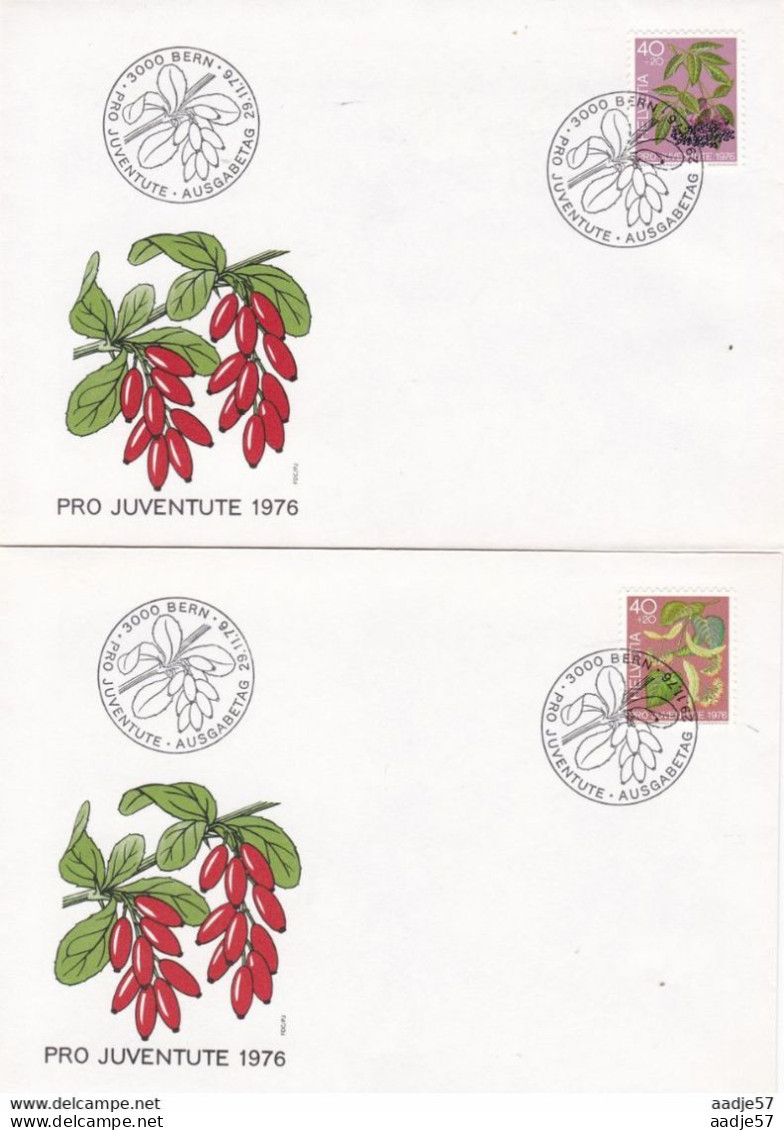 Schweiz Switzerland Suisse - 1976 FDC Forest Medical Plants Pro Juventute 4 * FDC - Geneeskrachtige Planten