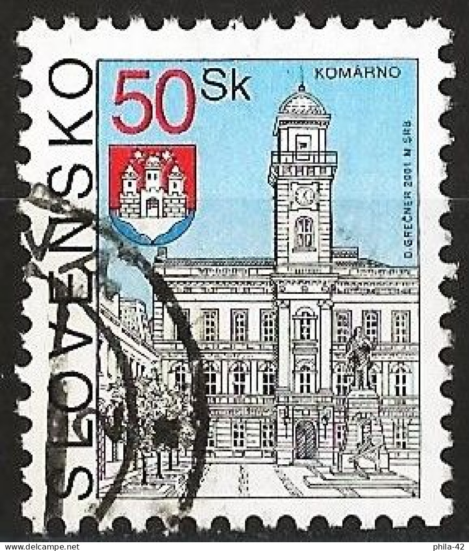 Slovakia 2001 - Mi 393 - YT 347 ( City Hall Of Komárno ) - Oblitérés