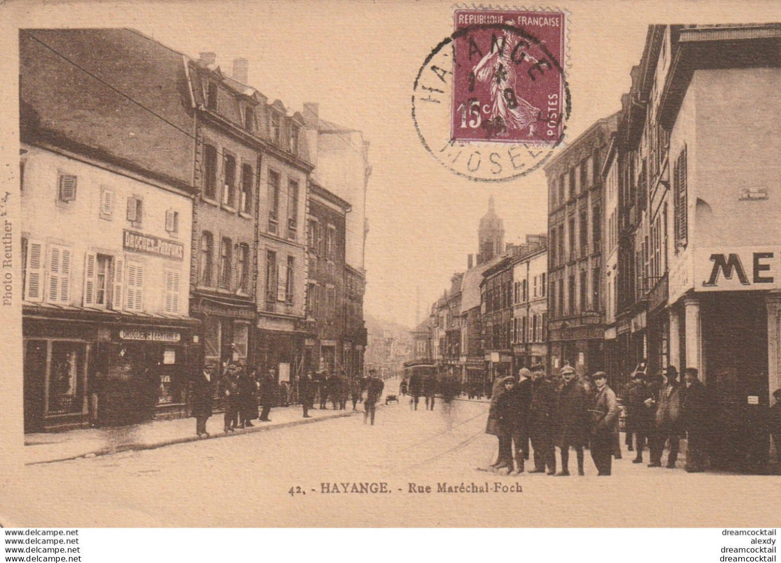 (DREY) 57 HAYANGE. Commerces Rue Maréchal Foch 1924 - Hayange