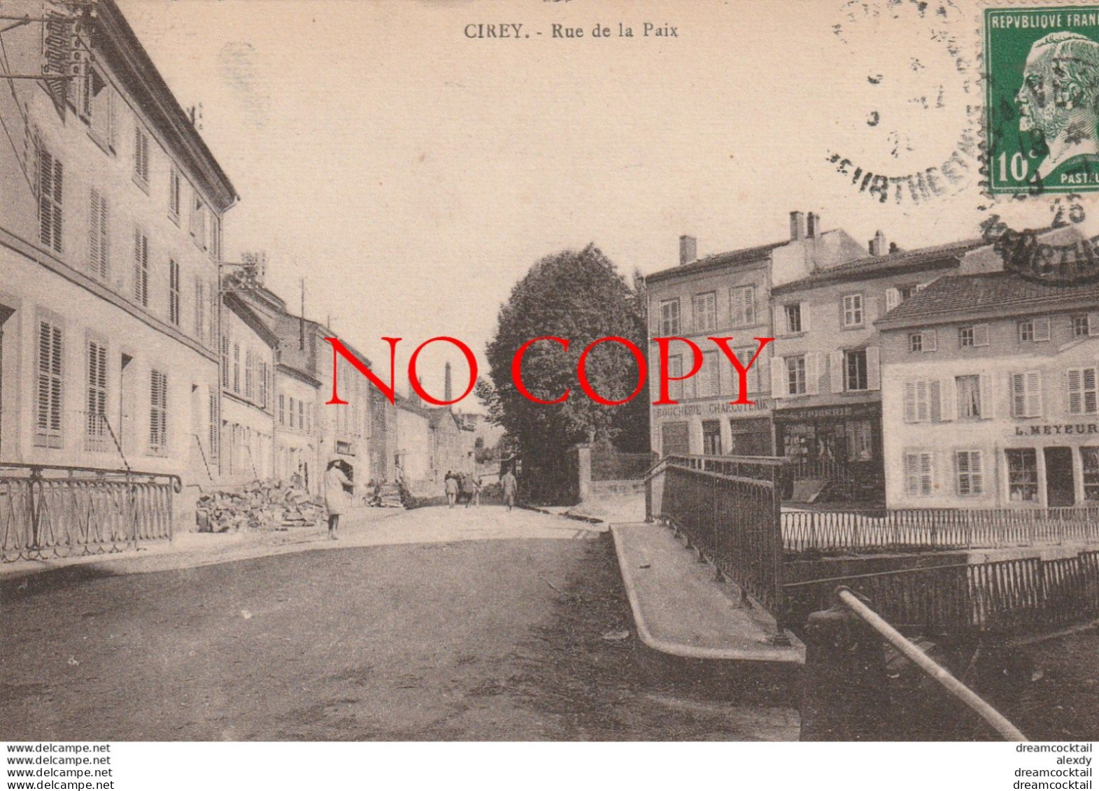 (DREY) 54 CIREY. Pont De La Vezouze Rue De La Paix Et Launay 1926 - Cirey Sur Vezouze