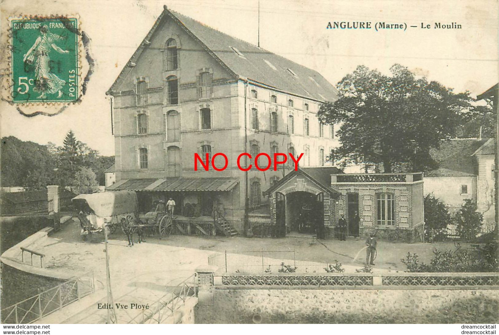 (DREY.S) 51 ANGLURE. Le Moulin Et Attelage Vers 1910 - Anglure