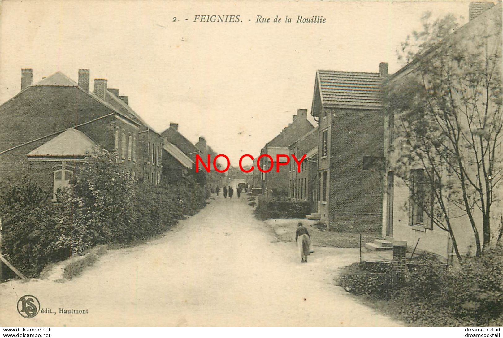 (DREY.S) 59 FEIGNIES. Rue De La Rouillie Animée - Feignies