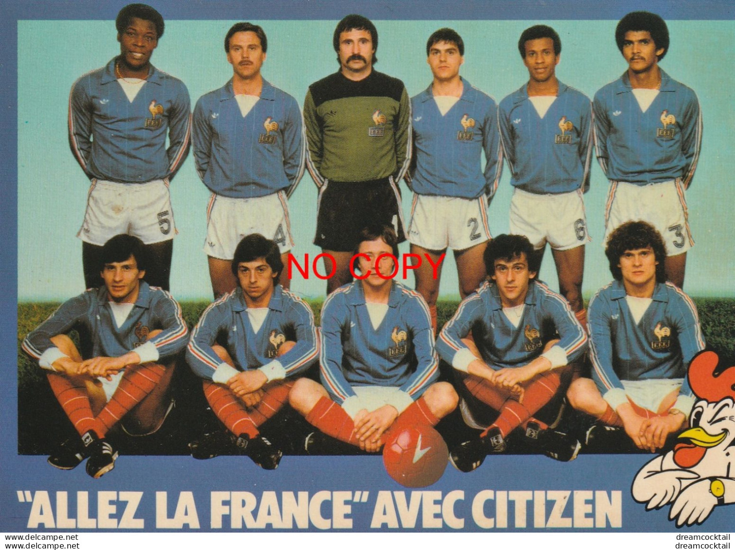 Photo Cpsm Cpm SPORTIFS. Equipe De France De Football Avec Platini En 1982 Publicité Citizen à Barentin - Sporters