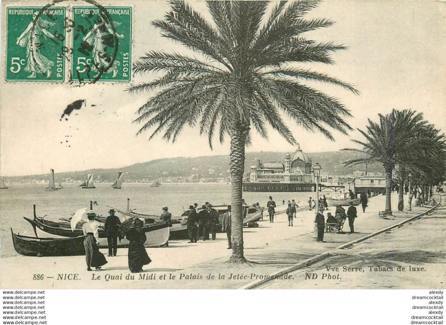 (KD) Lot 6 Cpa 06 NICE. Quai Midi, Grotte Jardin, Casino Place Masséna, Avenue Victoire, Gare Et Promenade Anglais - Lotes Y Colecciones