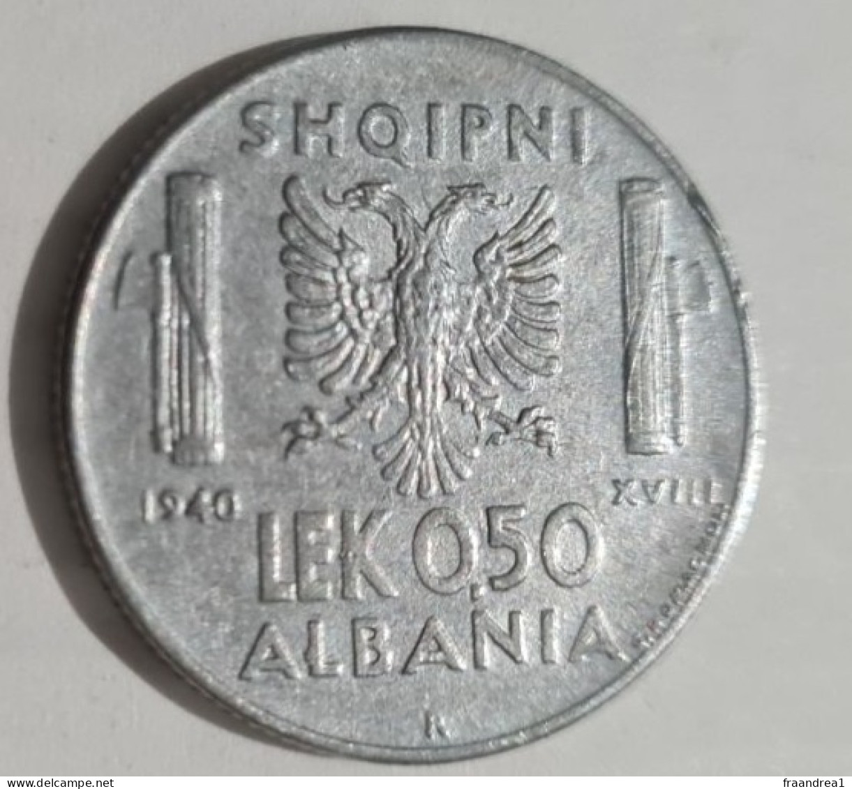 ALBANIA  OCCUPAZIONE  ITALIANA   LEK 0,50 1940 Magnetica - Albanien