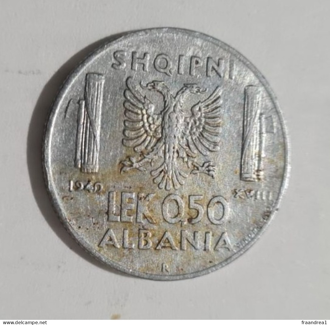 ALBANIA  OCCUPAZIONE  ITALIANA   LEK 0,50 1940 Magnetica - Albania