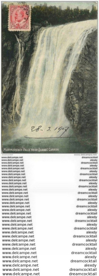 QUEBEC. Montmorency Falls 1907 - Cataratas De Montmorency