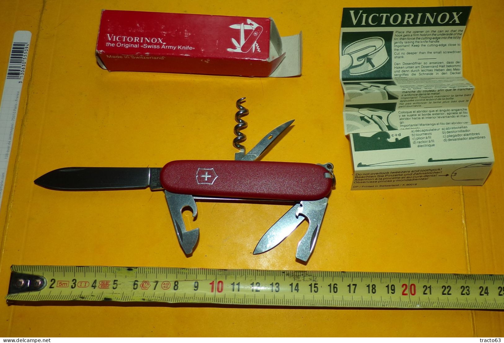 LE VERITABLE COUTEAU SUISSE VICTORINOX , ORIGINAL " SCHWEIZER OFFIZIERSMESSER , ORIGINAL SWISS ARMY KNIFE  , FABRICATIO - Armes Blanches