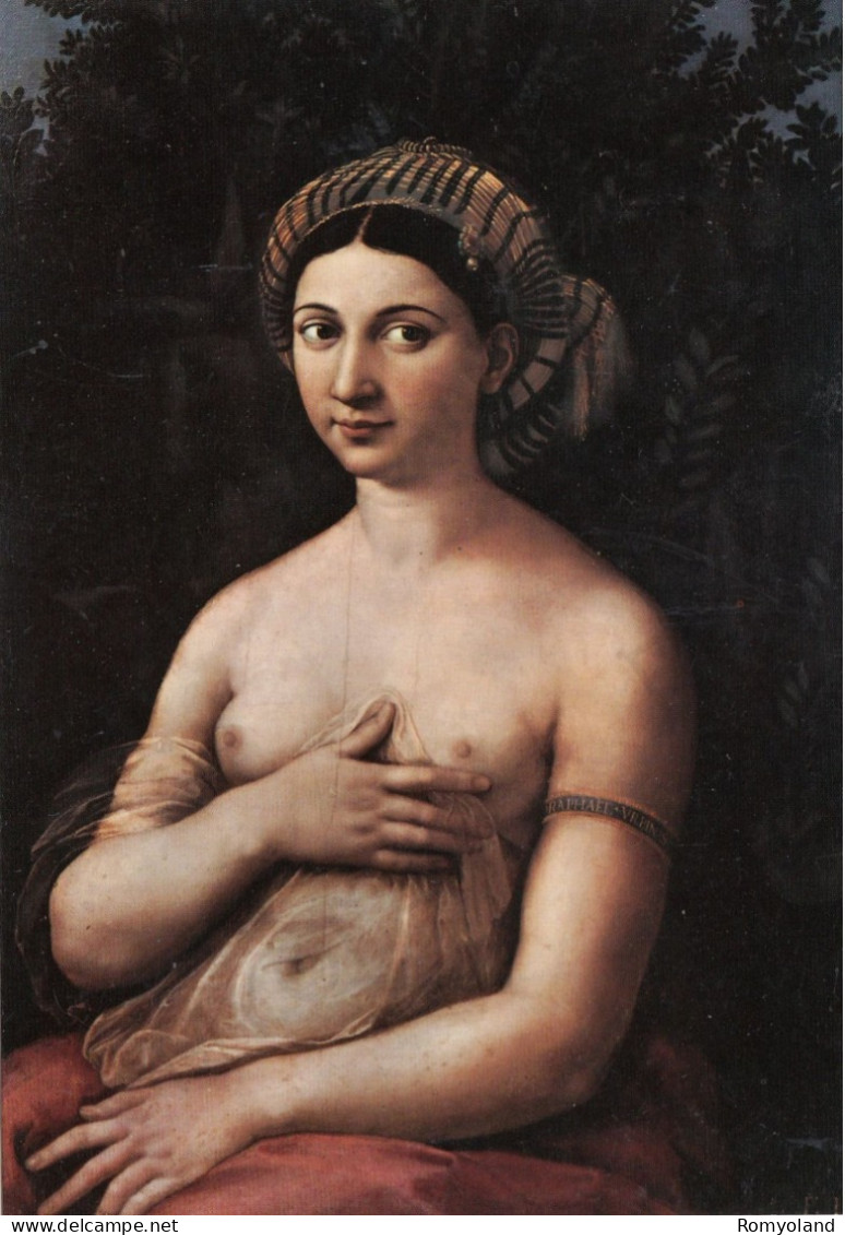 CARTOLINA  ROMA,LAZIO-RAFFAELLO-LA FORNARINA (GALLERIA NAZIONALE)-STORIA,MEMORIA,CULTURA,BELLA ITALIA,NON VIAGGIATA - Mostre, Esposizioni