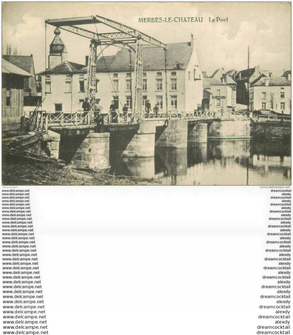 WW MERBES-LE-CHATEAU. Le Pont Sur La Sambre Bien Animé - Merbes-le-Château