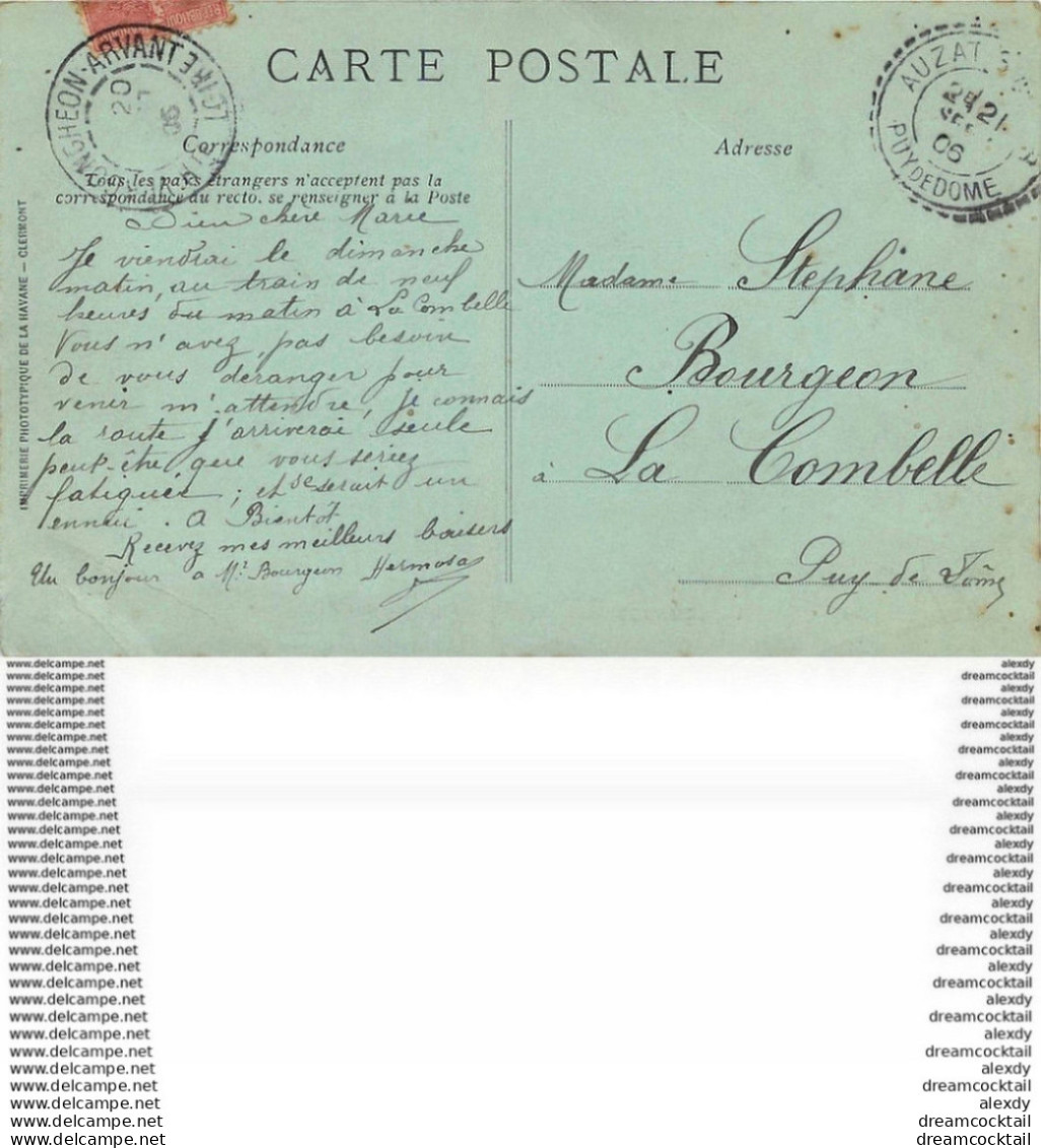 WW 63 LEMPDES. Rond Point Du Cantal 1906 - Lempdes