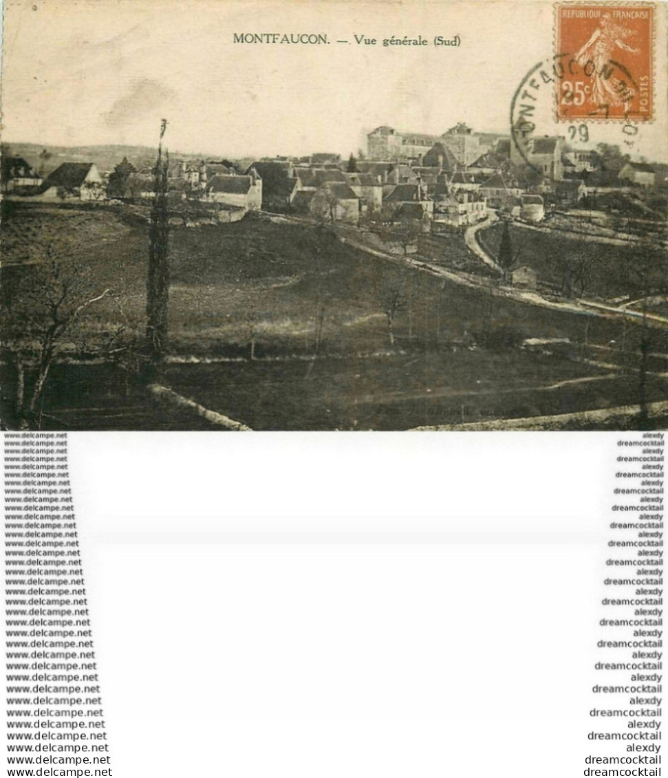 WW 43 MONTFAUCON EN VELAY. Vue Sud Du Village 1929 - Montfaucon En Velay