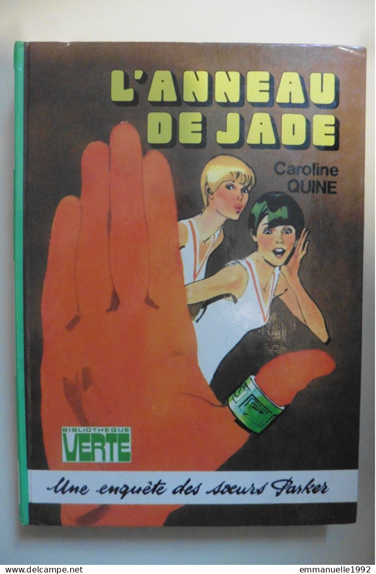 Livre Série Soeurs Parker - L'anneau De Jade Par Caroline Quine 1977 - Bibliothèque Verte - Bibliotheque Verte