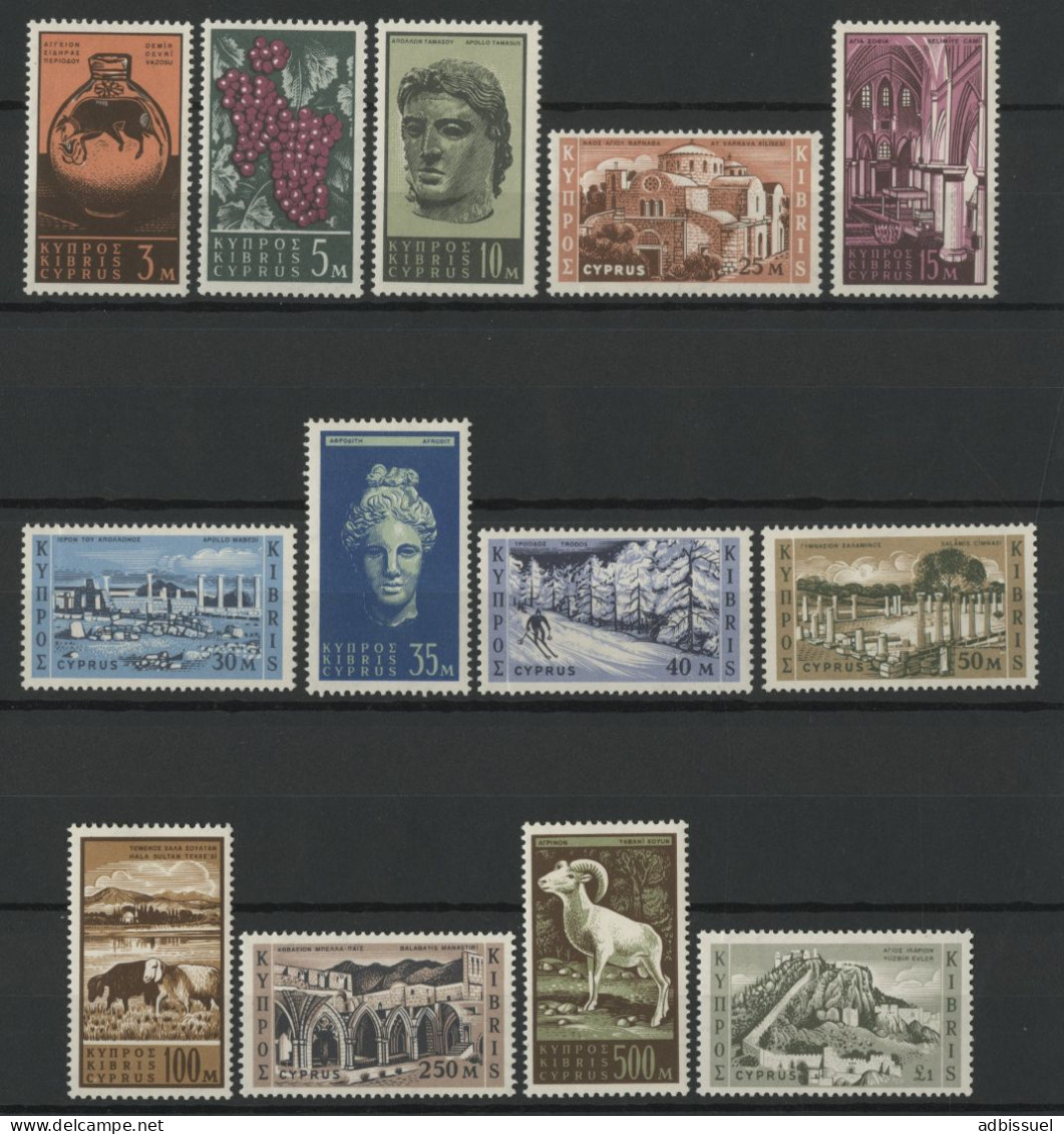 CHYPRE N° 194 à 206 (SG 211 à 223) Cote 120 € Neufs Sans Charnière ** (MNH) Voir Description - Ungebraucht