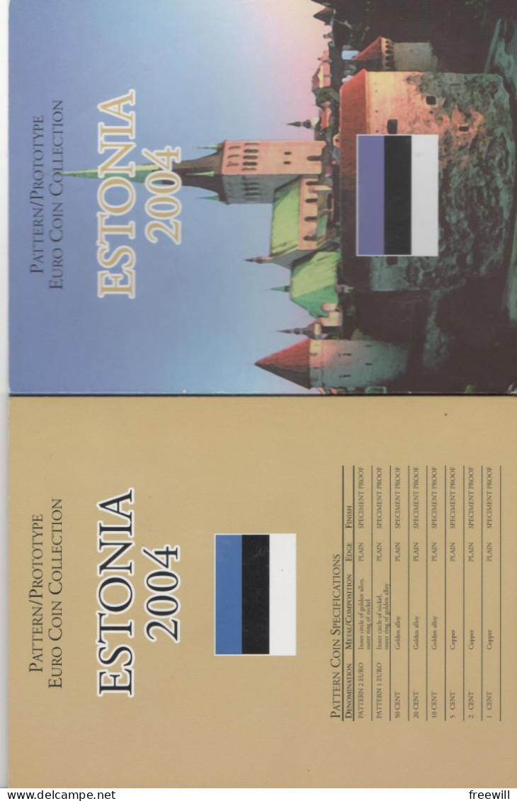 Estonie : Pièces En Euros - Eurocoins 2004 - Privatentwürfe