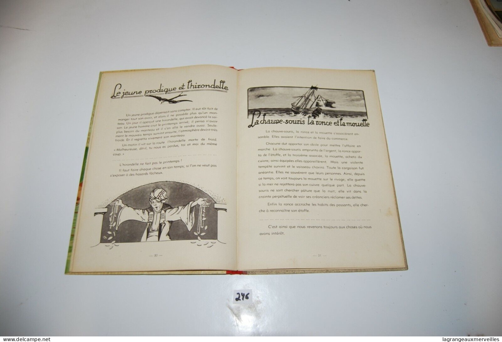 C246 Livre - Les Fables Choisies D'Esope - 1940 - Autores Franceses