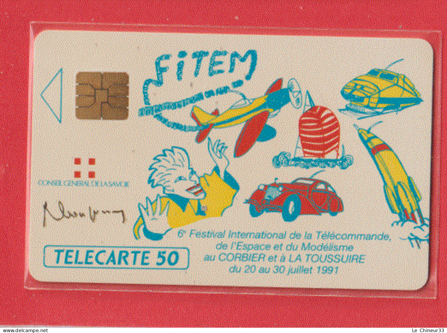 TELECARTE EN91 A---Privee-Publique---FITEM 91--SO3---Avec Signature Dorée - 50 Units