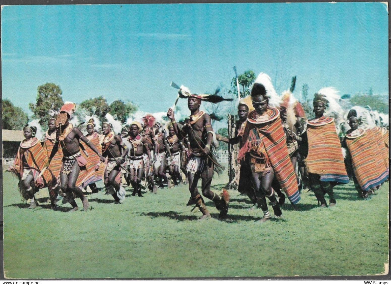 Postcard Circa 1960 Kenya East African Dancers [ILT2072] - Kenya