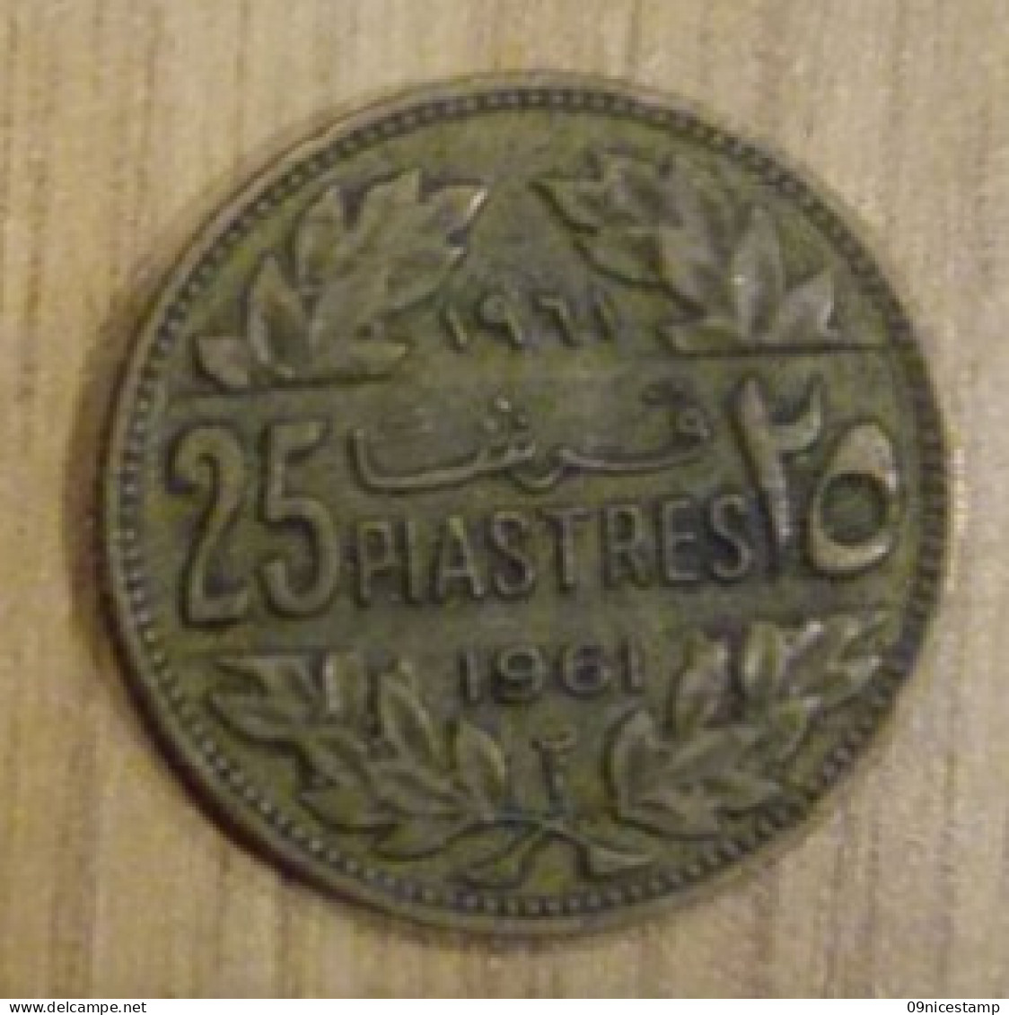 Libanon, Year 1961, Used, 25 Piastres - Líbano