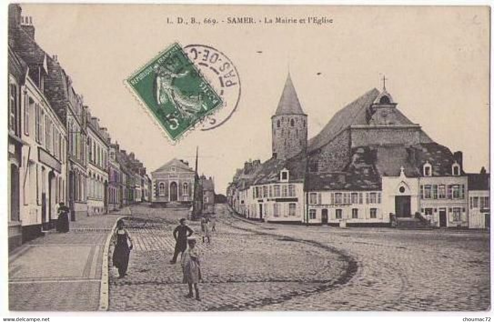 (62) 410, Samer, LBD 669, La Mairie Et L'Eglise - Samer