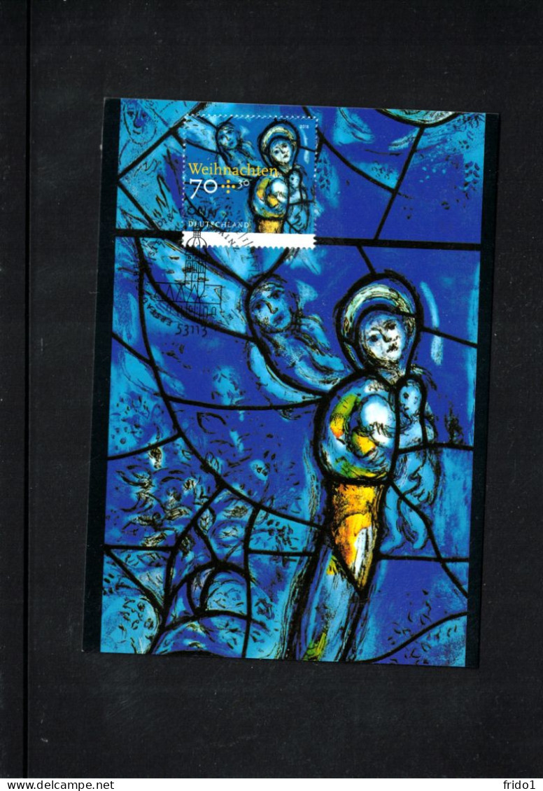 Germany 2018 Choir Window Of Marc Chagall Maximum Card - Madonna