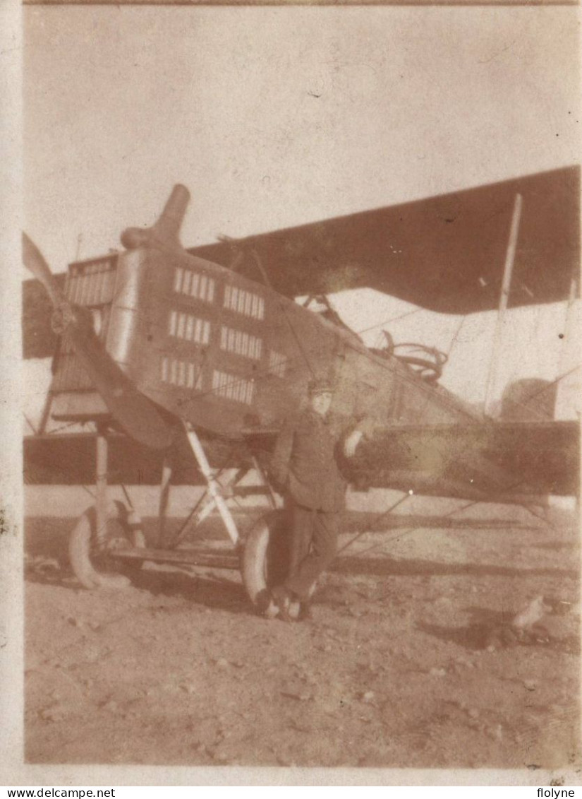 Aviation - Photo Ancienne - Avion Biplan Militaire De Guerre Et Pilote - Militaria Ww1 - 1914-1918: 1ra Guerra