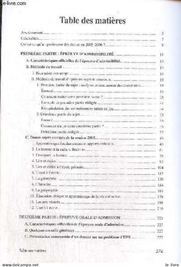 Premier Concours Interne De Professeur Des écoles : Sujets Corrigés (n°13) - Py Gilbert & Collectif - 2005 - Non Classés