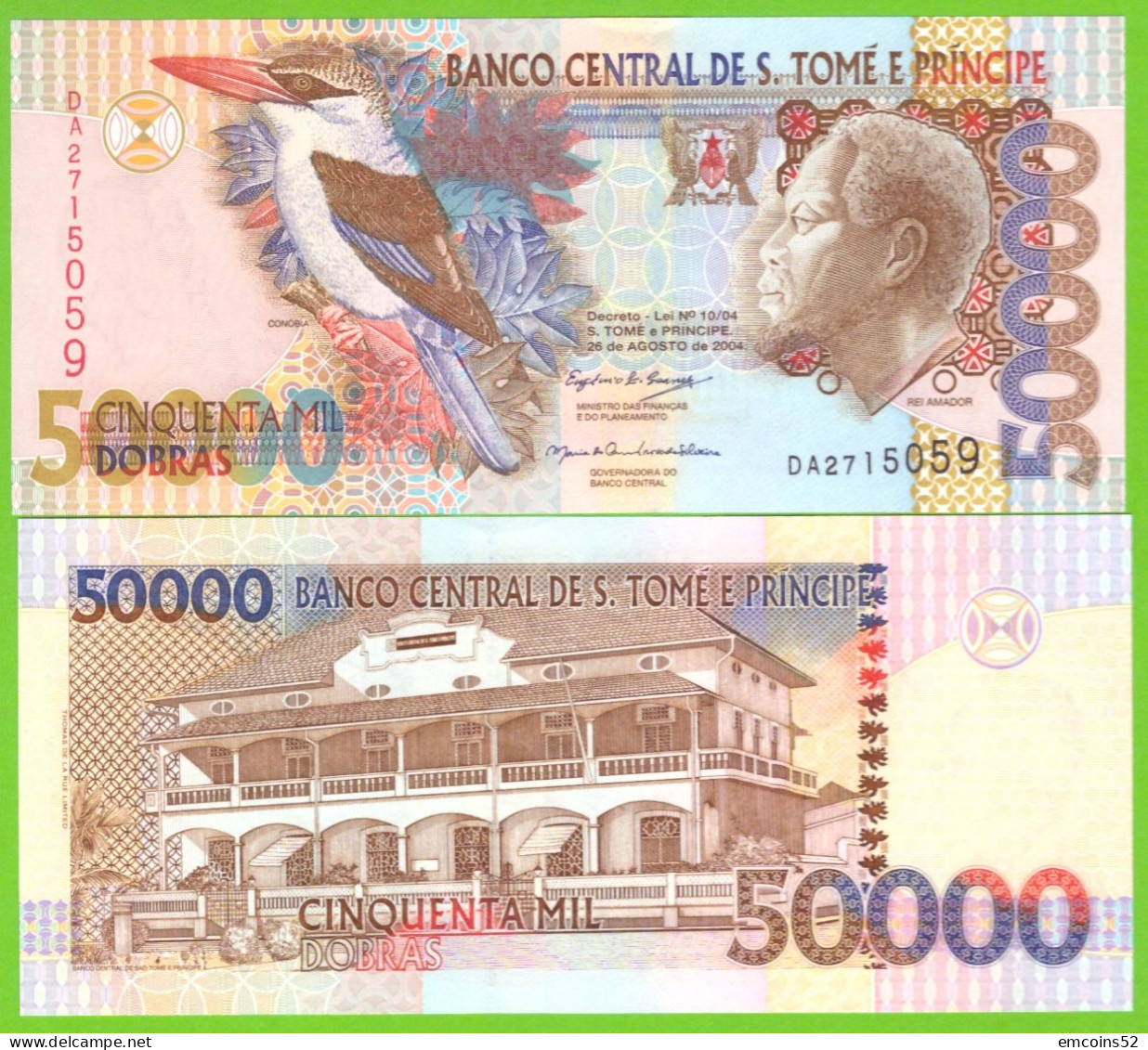 SAO TOME & PRINCIPE 50000 DOBRAS 2004  P-68c UNC - Sao Tome En Principe