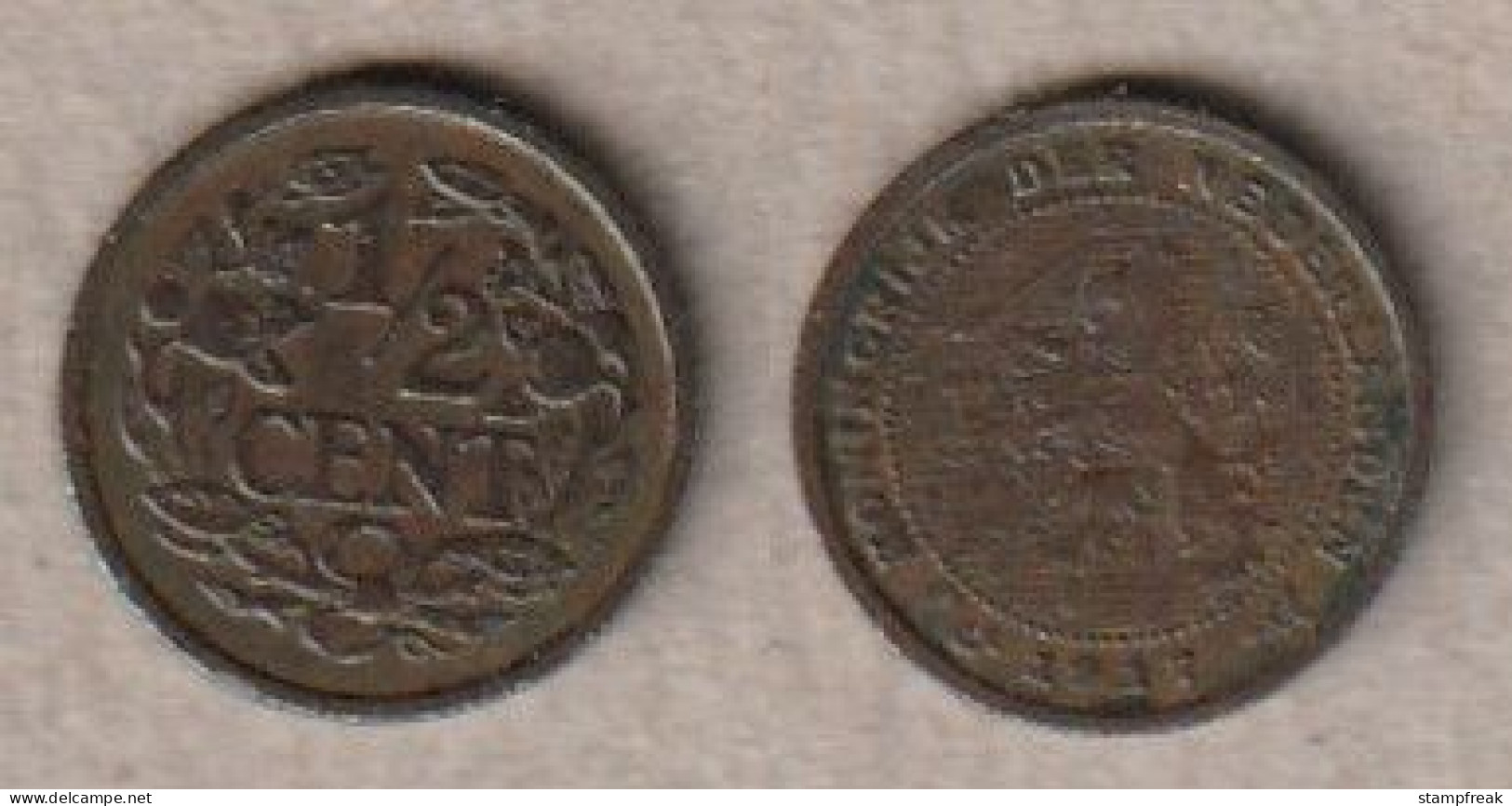 01961) Niederlande, 1/2 Cent 1917 - 0.5 Cent